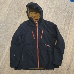 Flylow Roswell Insulated Ski Jacket Men’s Large Navy Blue Orange Zippe 2260-1900